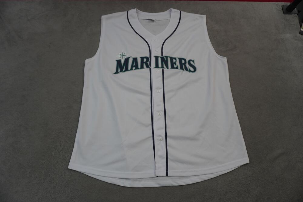 Seattle Mariners Jersey Mens XL White MLB Baseball Rodríguez 44 Sleeveless SGA